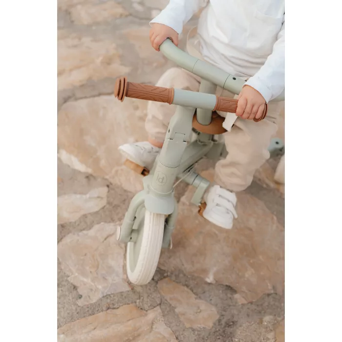 Tricicleta 4 in 1 cu bara de impingere - GREEN - Little Dutch