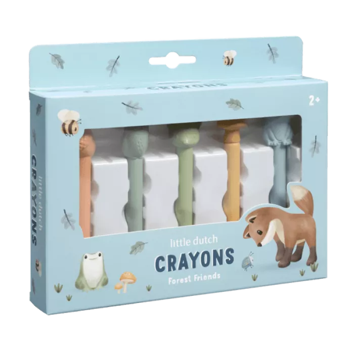 Creioane cerate in forma de animalute - Forest Friends - Little Dutch