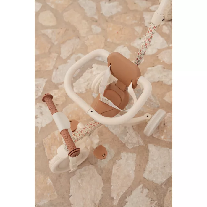 Tricicletă 4 în 1 cu bară de împingere – Alb Off-White – Little Dutch