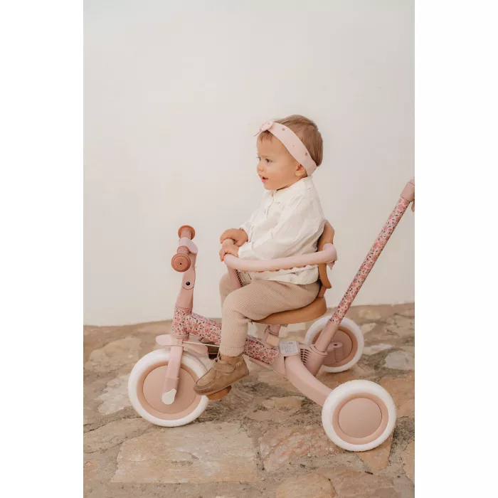 Tricicletă 4 în 1 cu bară de împingere – Fairy Floral – Little Dutch