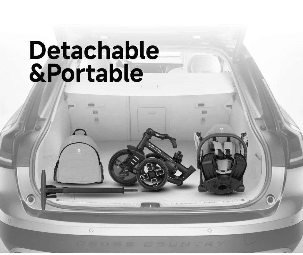 Tricicletă Qplay Comfo Max Olive Green