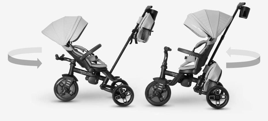 Tricicletă Qplay Comfo Max Olive Green