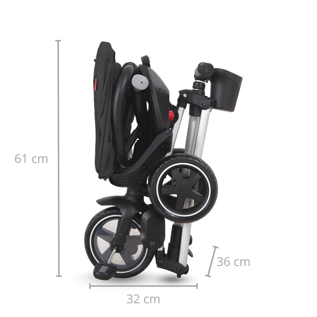 Tricicleta pliabila Qplay Nova+ Rubber Black
