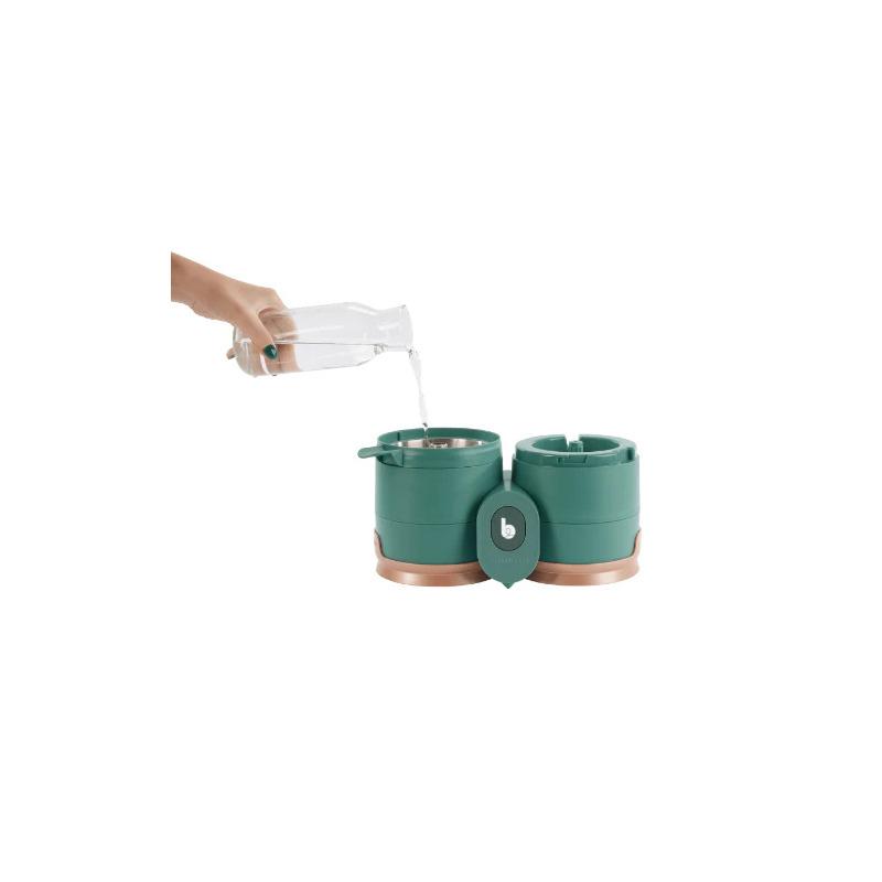 Robot din sticla si otel inoxidabil 4 in 1Babymoov Nutribaby Glass green din stica si otel 