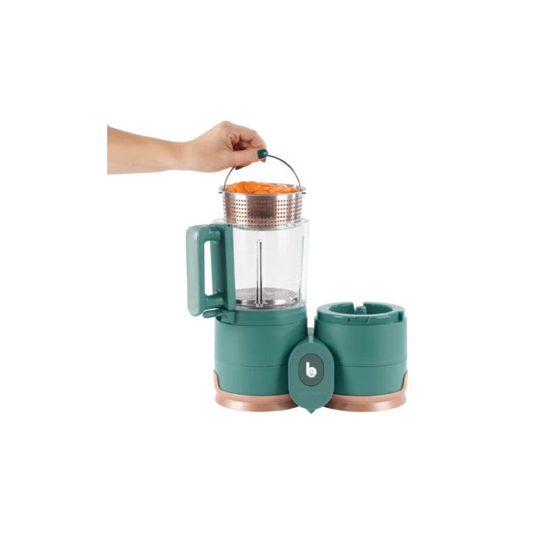 Robot din sticla si otel inoxidabil 4 in 1Babymoov Nutribaby Glass green din stica si otel 