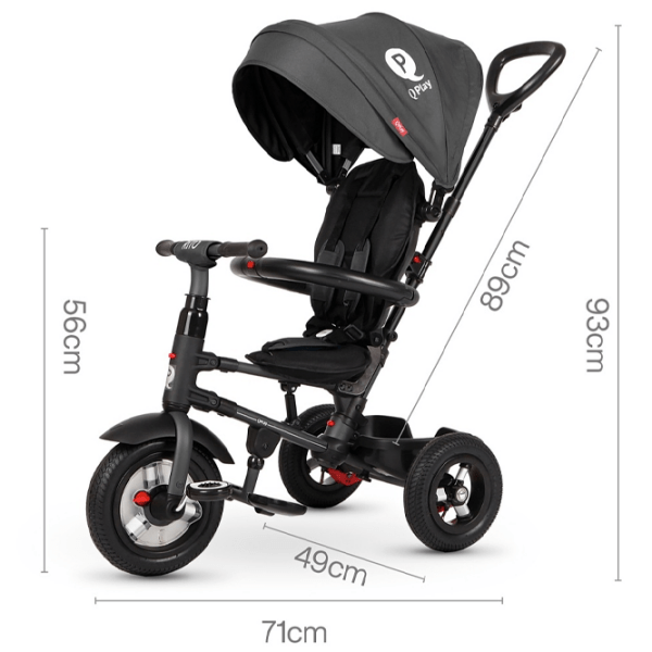 Tricicleta copii Qplay Rito Rubber Black