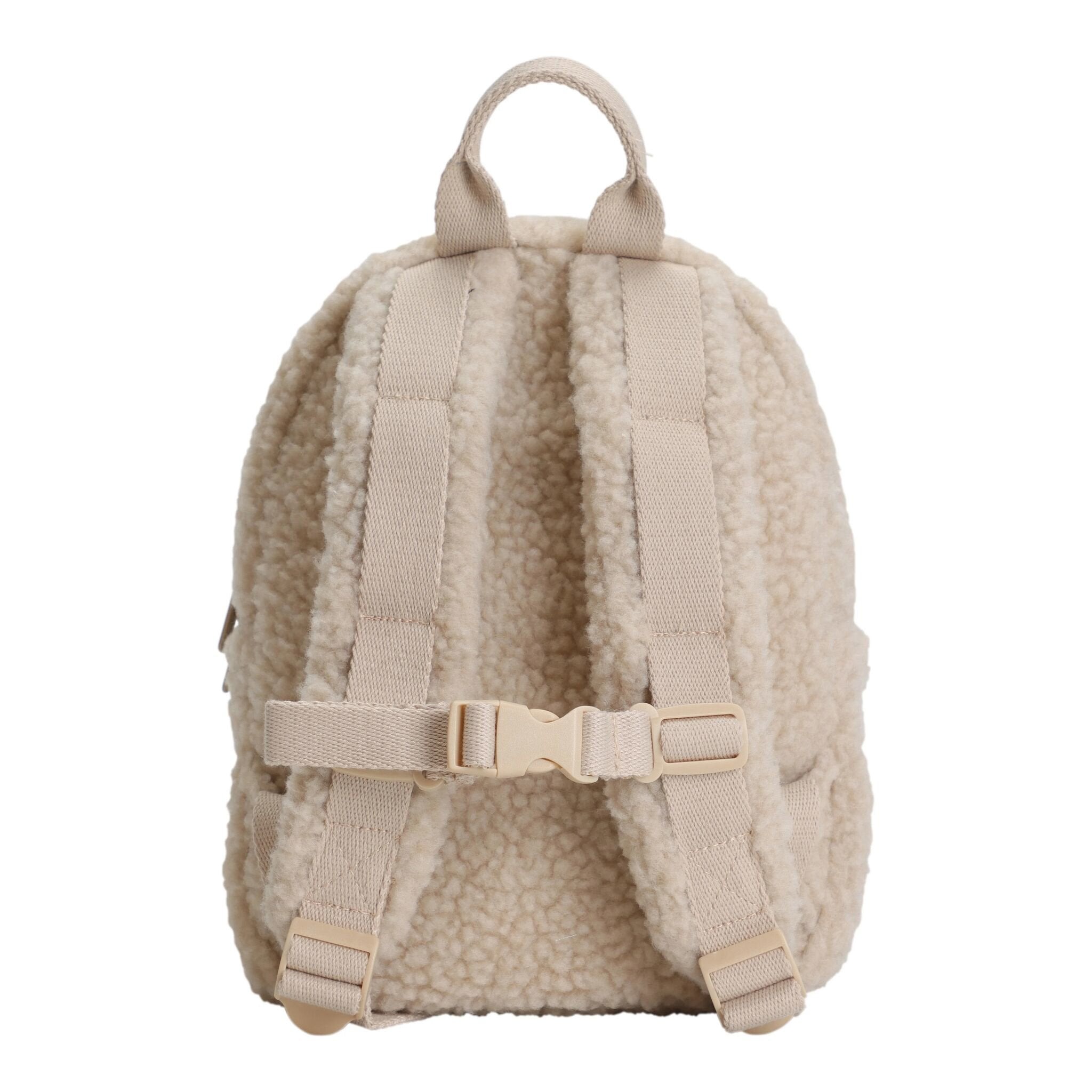 Rucsac din material teddy - Sand - Little Dutch