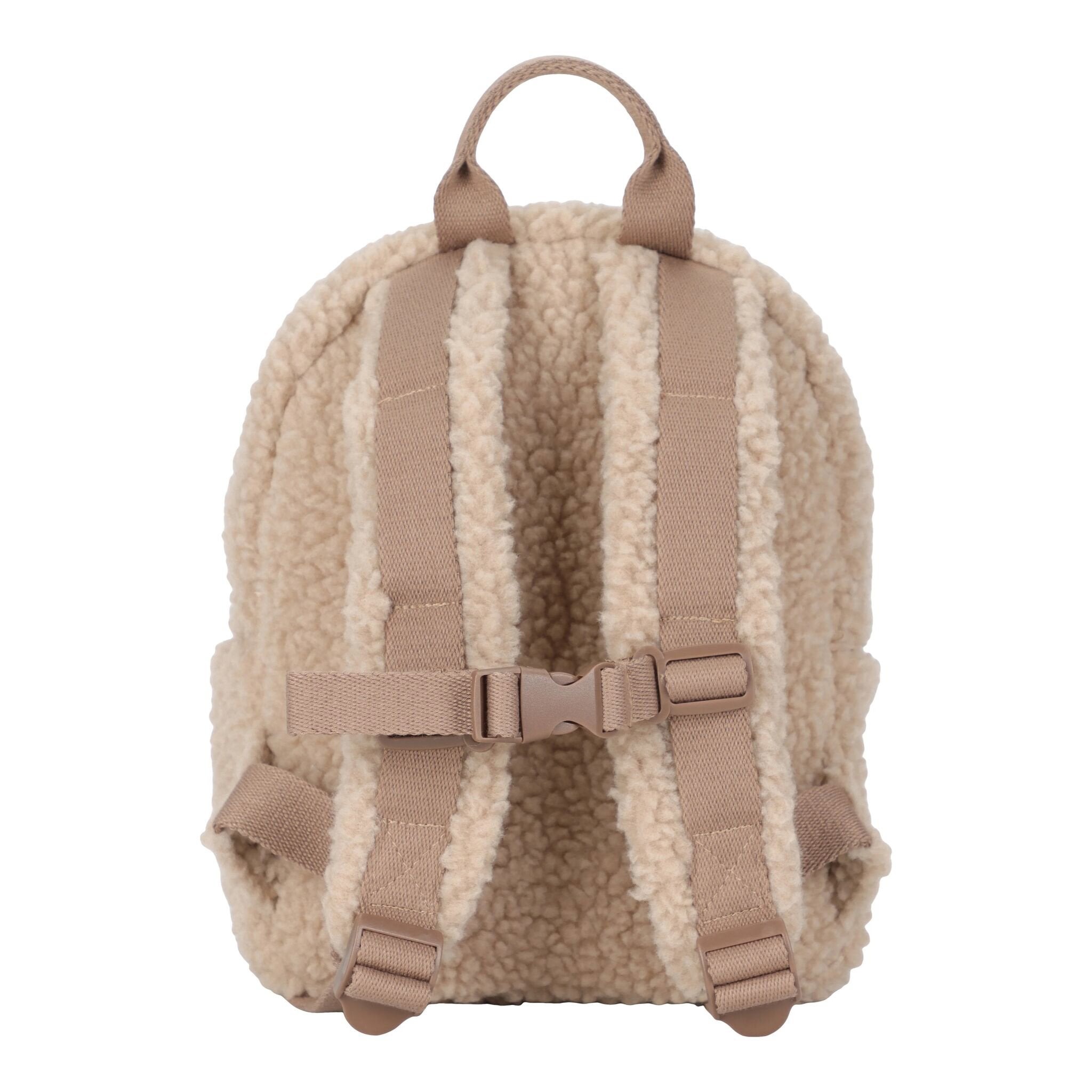Rucsac din material teddy - Taupe - Little Dutch