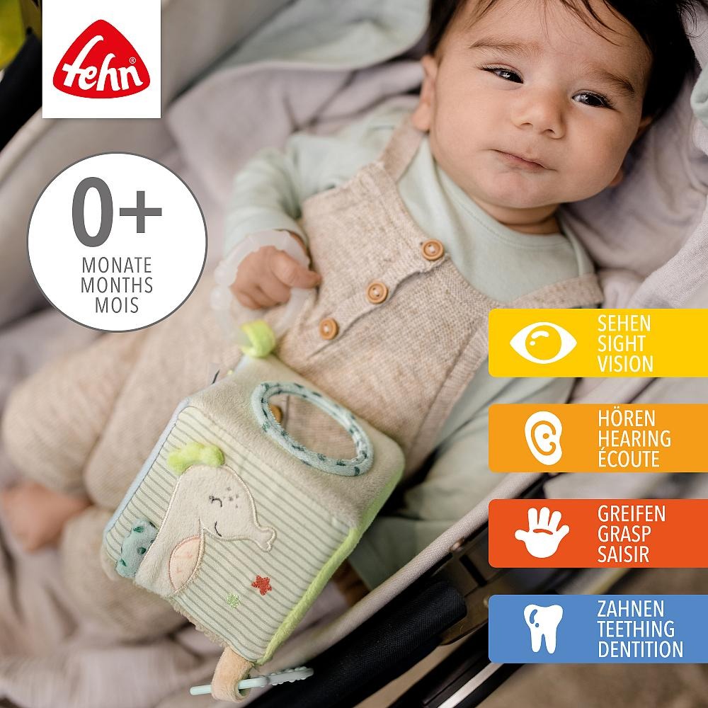 Плюшевый развивающий куб – Морские животные, Fehn