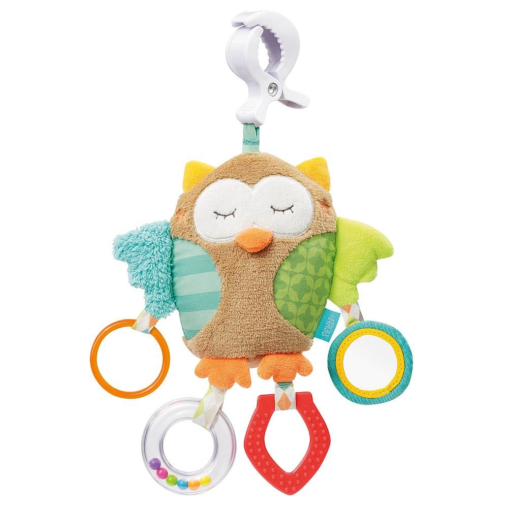 Подвесная игрушка с активностями – Сонная сова, Fehn