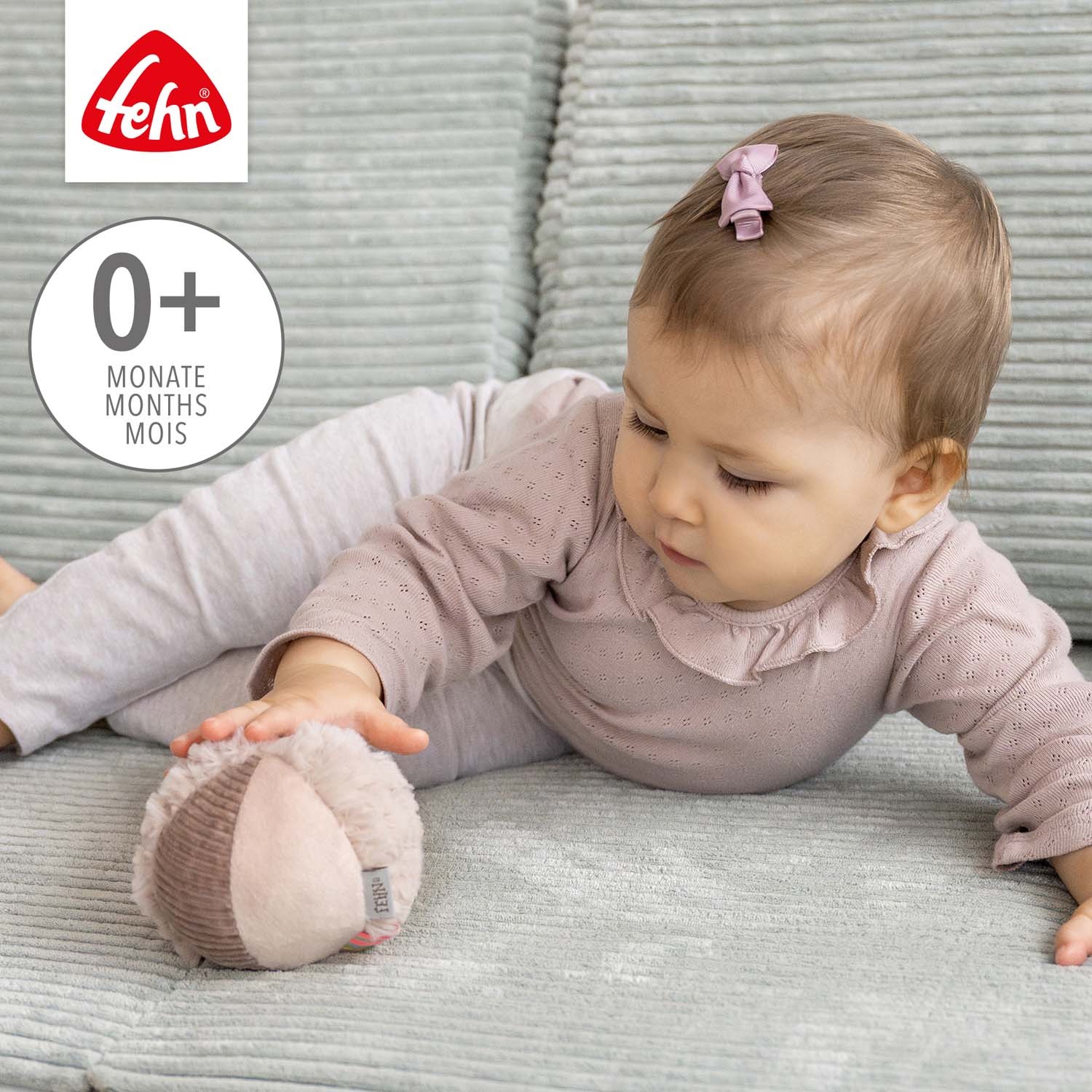 Текстильная игрушка doudou Fehn Сонный медвежонок