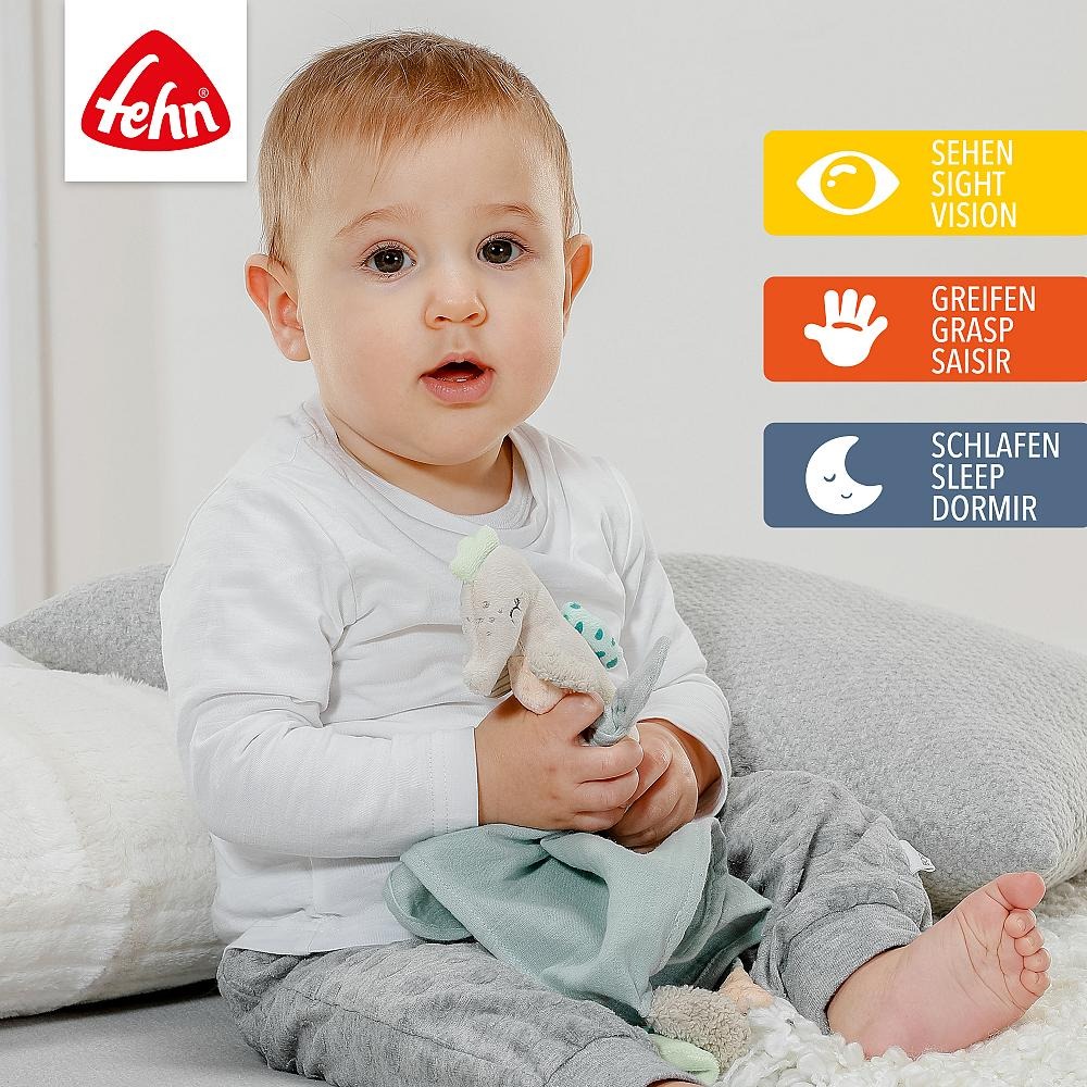 Текстильная игрушка, Морской конёк, Fehn, тряпичная, 0+ месяцев, многоцветная