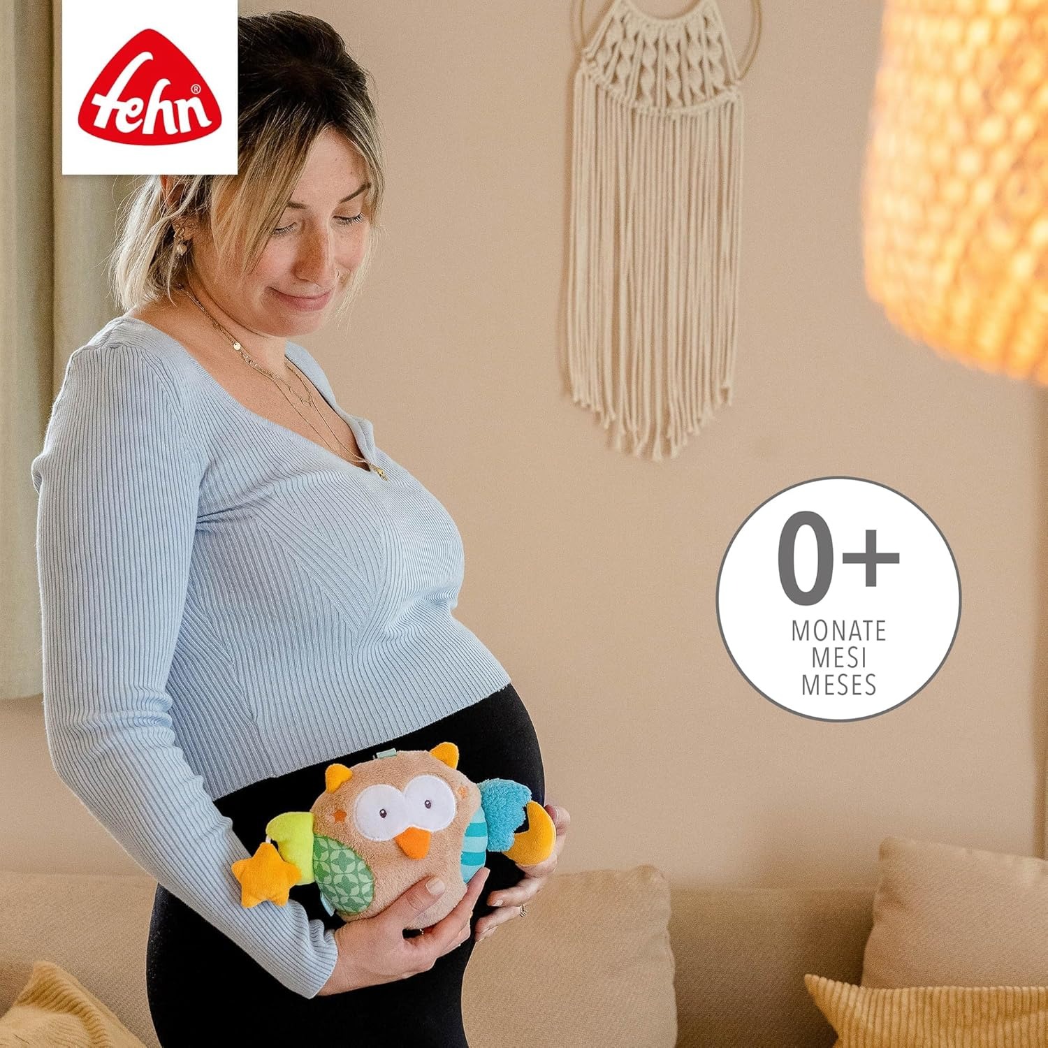 Jucarie muzicala - Bufnita somnoroasa (18 cm), Fehn 3