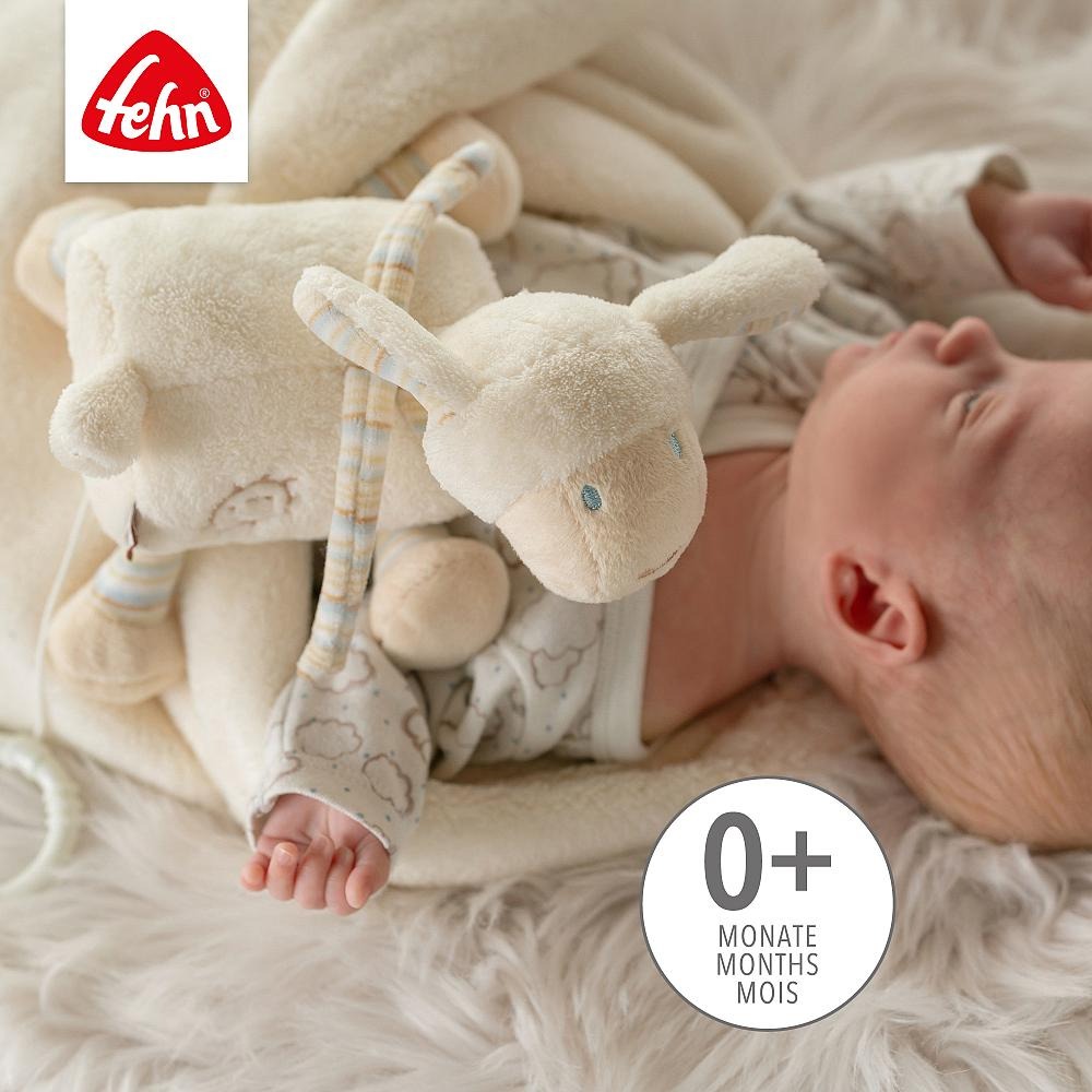 Музыкальная игрушка, Fehn, Овечка, 16 см, кремовая