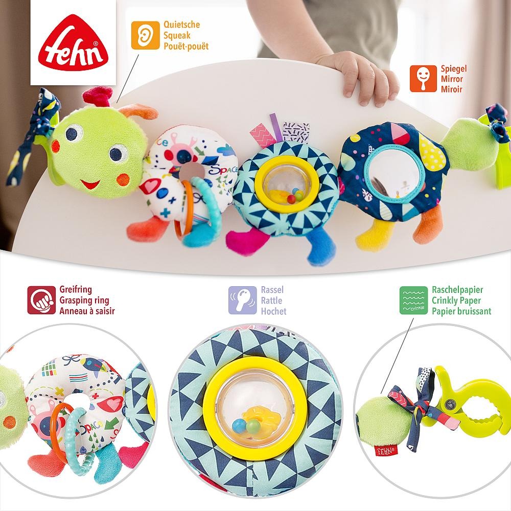 Jucarie pentru carucior - Omiduta colorata, Fehn