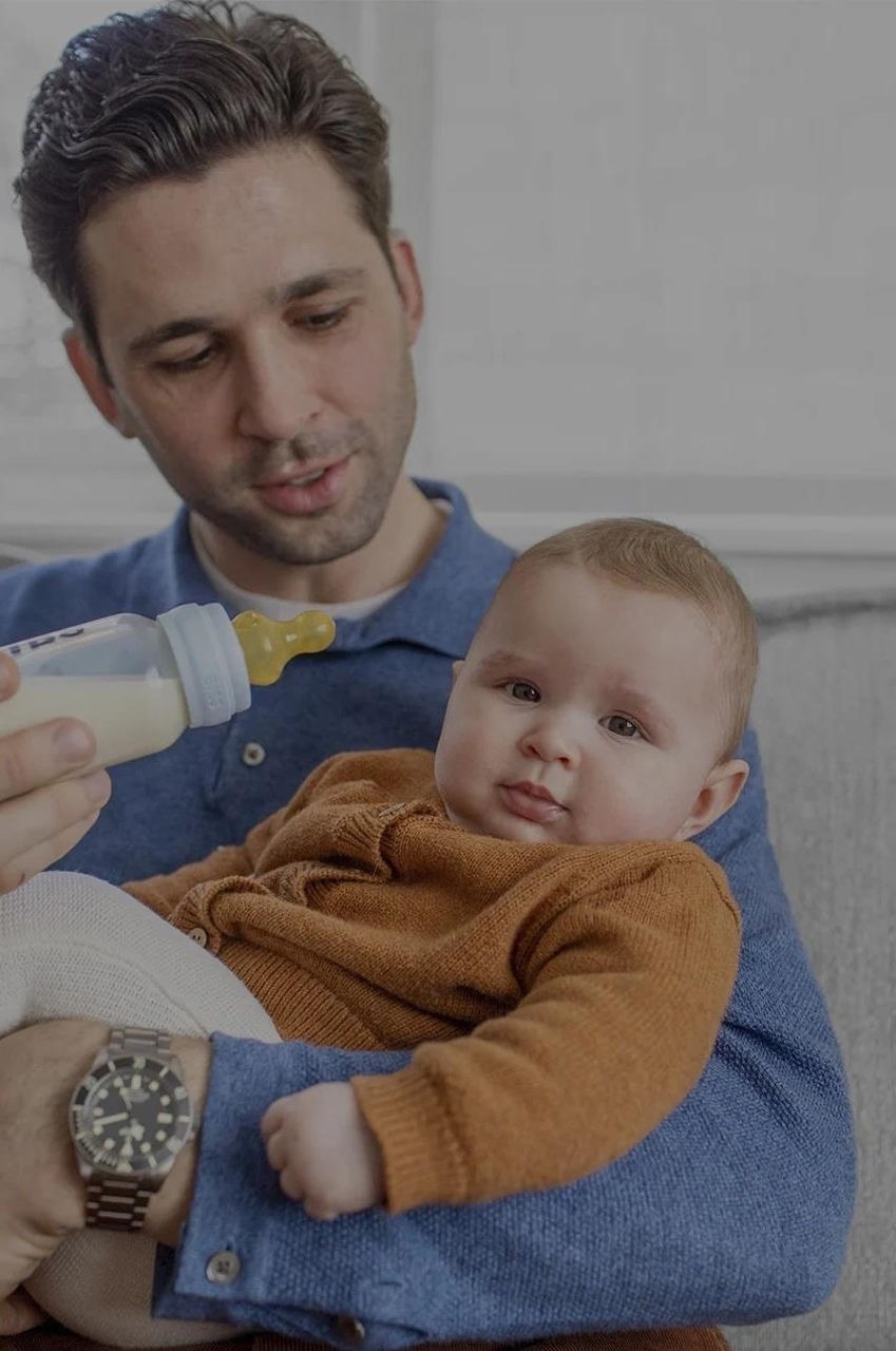 Biberon din sticla anticolici BIBS Baby Blue cu tetina din latex 0+ luni, 225 ml