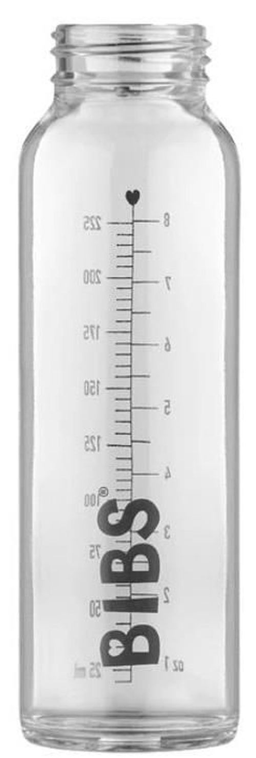 Biberon din sticla anticolici BIBS Baby Blue cu tetina din latex 0+ luni, 225 ml