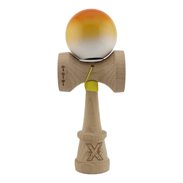 Kendama Super Sticky X Original profesionala, 7.5*6*18cm, Gradient portocaliu