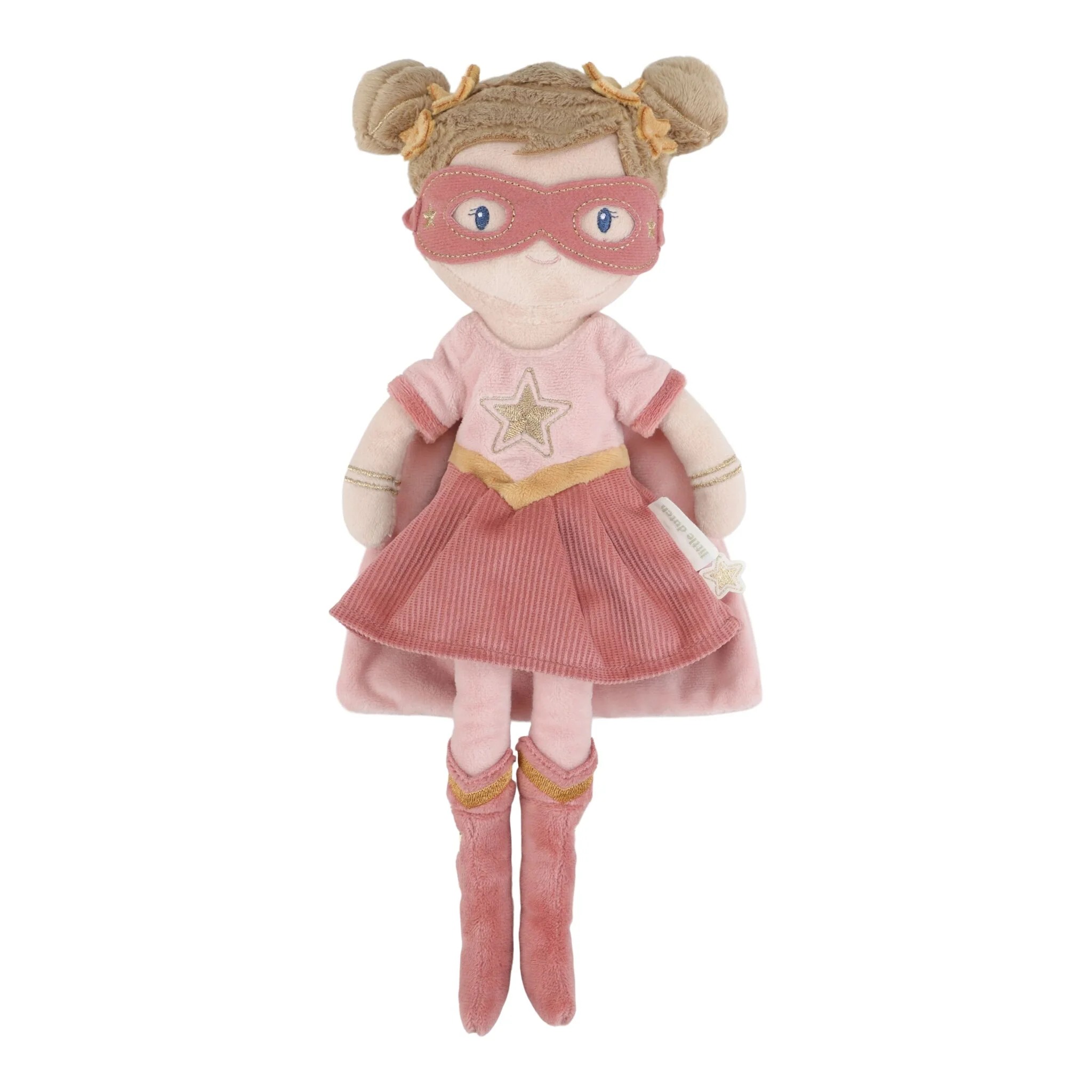 Papusa textila - Superhero Rosa - 35 cm - Little Dutch