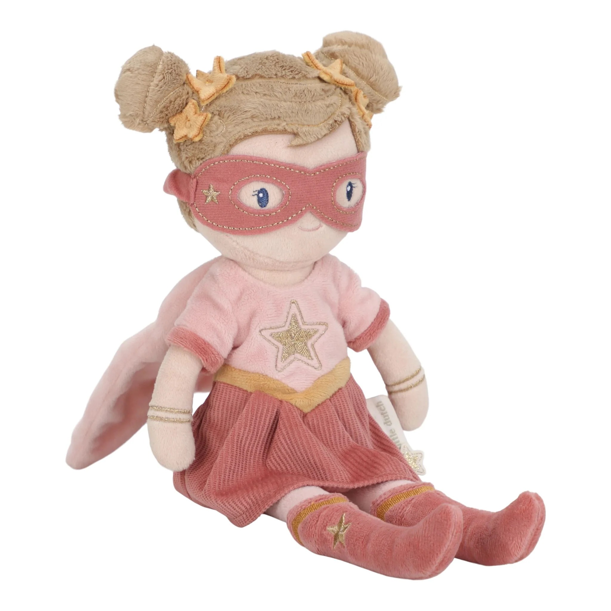 Papusa textila - Superhero Rosa - 35 cm - Little Dutch