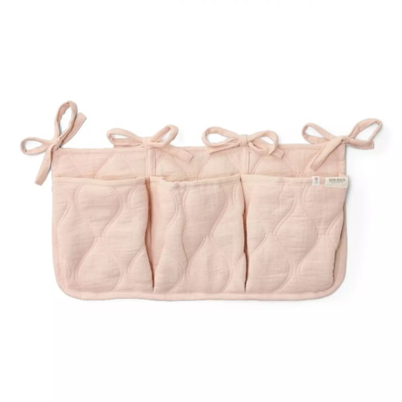 Organizator din bumbac organic pentru patut - Pure Blossom - Little Dutch