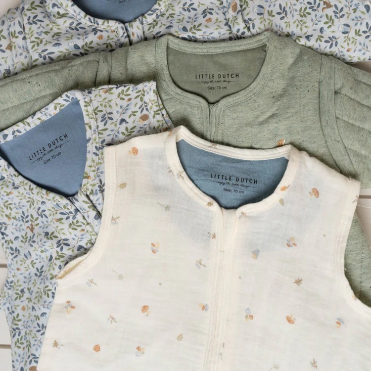 Летний спальный мешок из муслина из органического хлопка - Forest Treasures - 70 см - Little Dutch