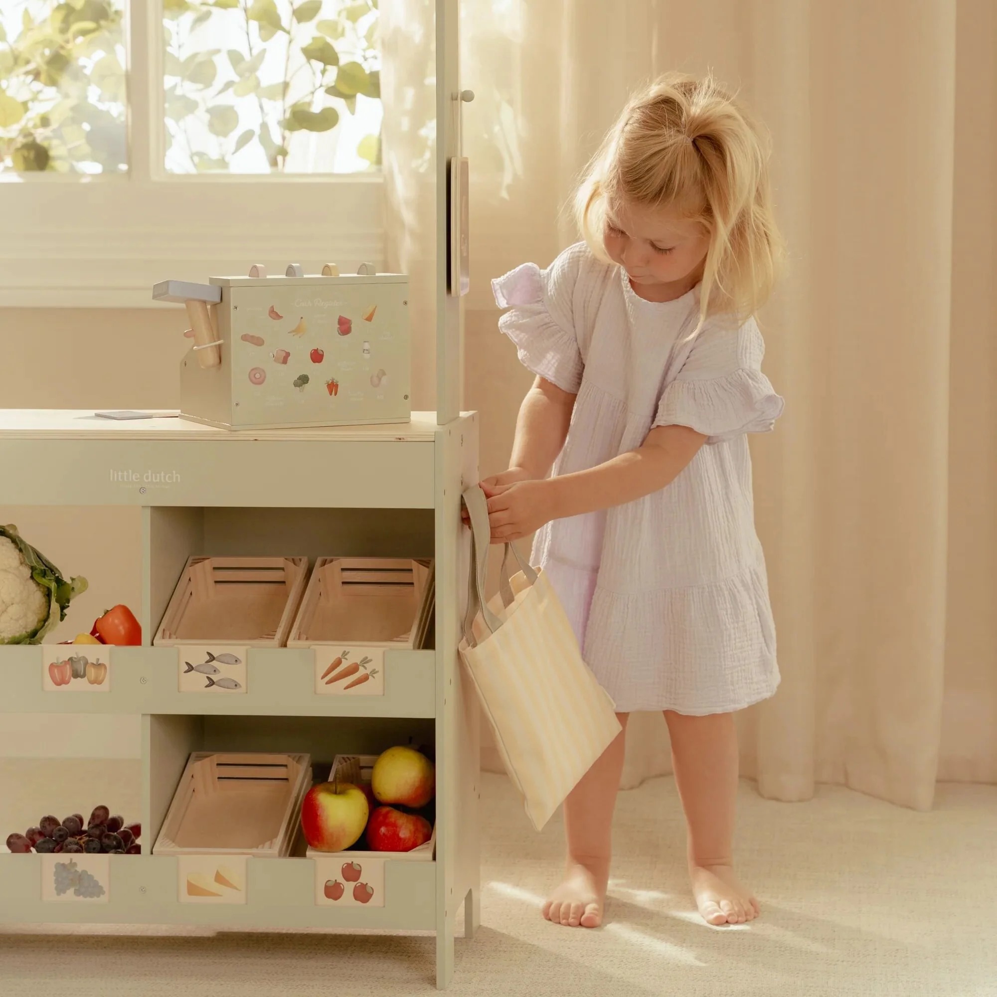 Taraba pentru fructe si legume din lemn FSC - Little Dutch
