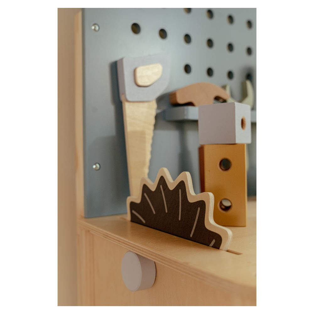 Banc de lucru cu accesorii din lemn FSC - Little Dutch