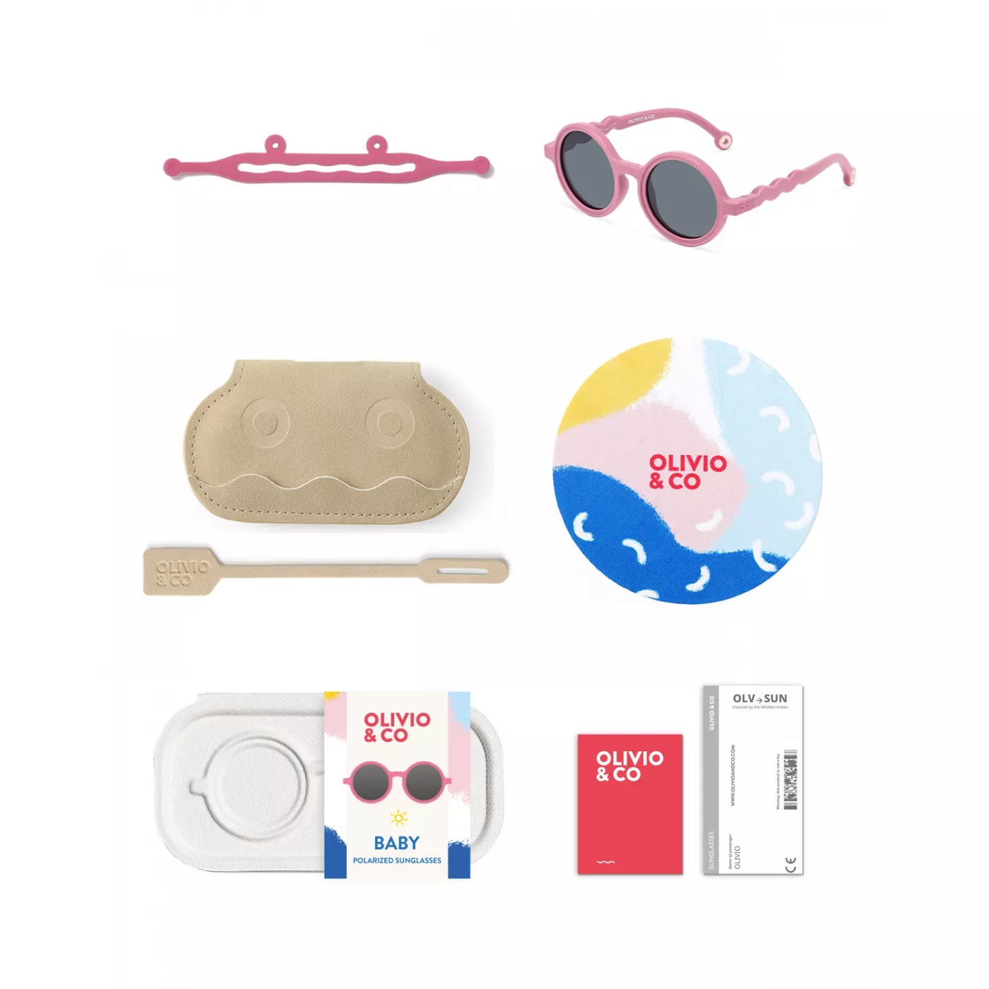 Солнцезащитные очки с поляризованными линзами - 0-18 месяцев - Classic - Flower Stall-Rock Rose - Olivio & Co