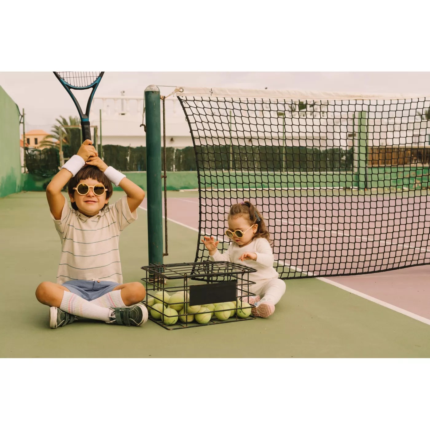 Солнцезащитные очки с поляризованными линзами - 0-18 месяцев - Classic - Breakfast Art-Midnight Berry - Olivio & Co