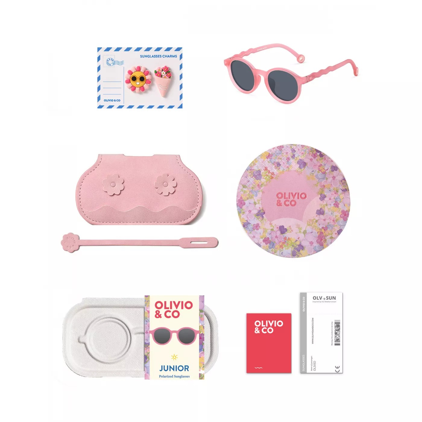 Солнцезащитные очки с поляризованными линзами овальные Creative - 5-12 лет - Flower Stall Rock Rose - Olivio & Co