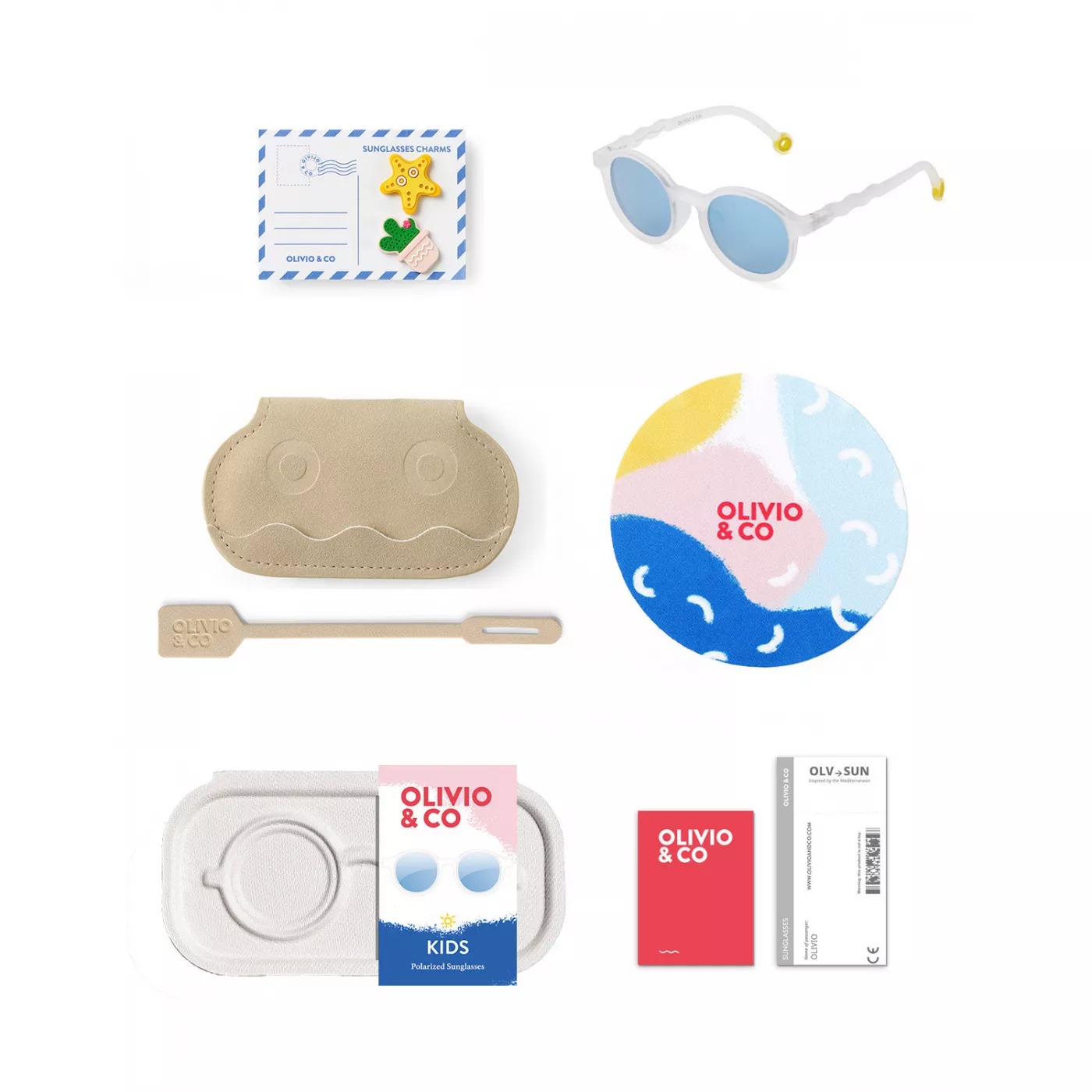 Солнцезащитные очки с поляризованными линзами - 3-5 лет - Classic Olivio - Jellyfish White - Olivio & Co