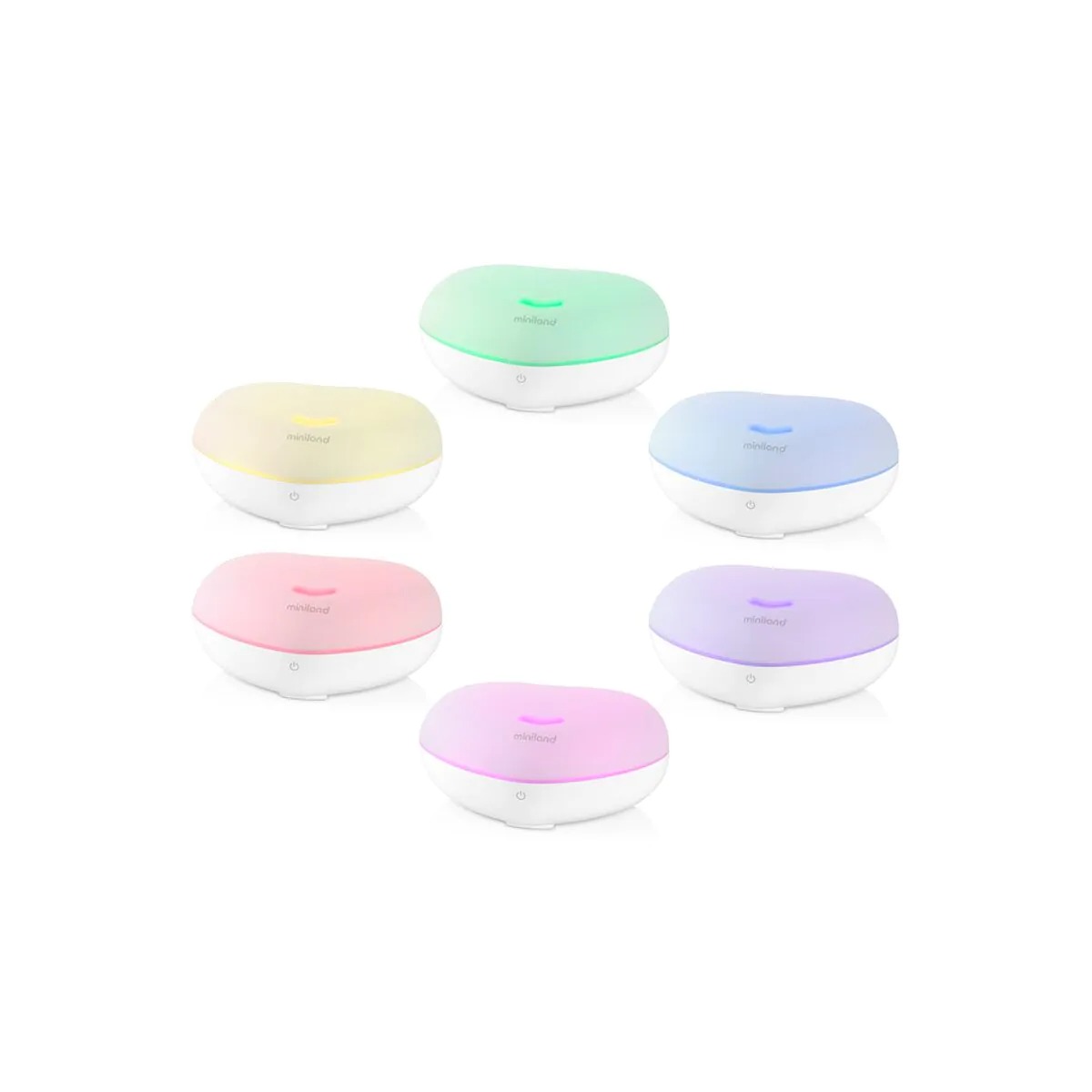 Dispozitiv pentru somn multisenzorial Miniland Natural Sleeper cu white noise, lumină de veghe și aromatizator