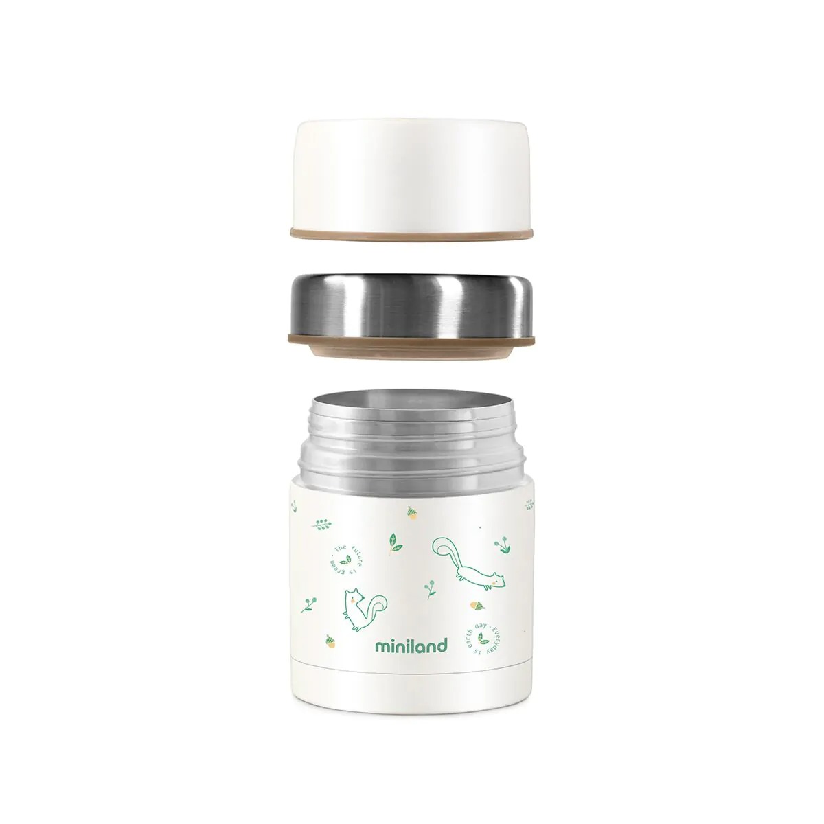 Termos alimente solide 600 ml din inox Miniland Natur Food Chip