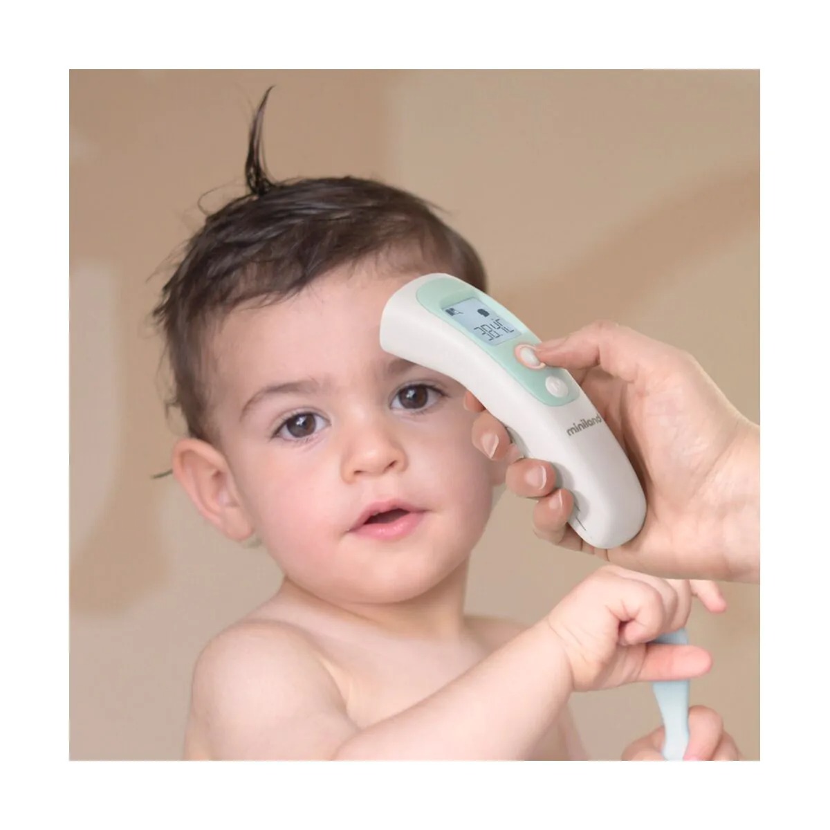 Termometru multifungtional digital infraroșu fără contact pentru bebeluși Miniland Thermoadvanced Ph