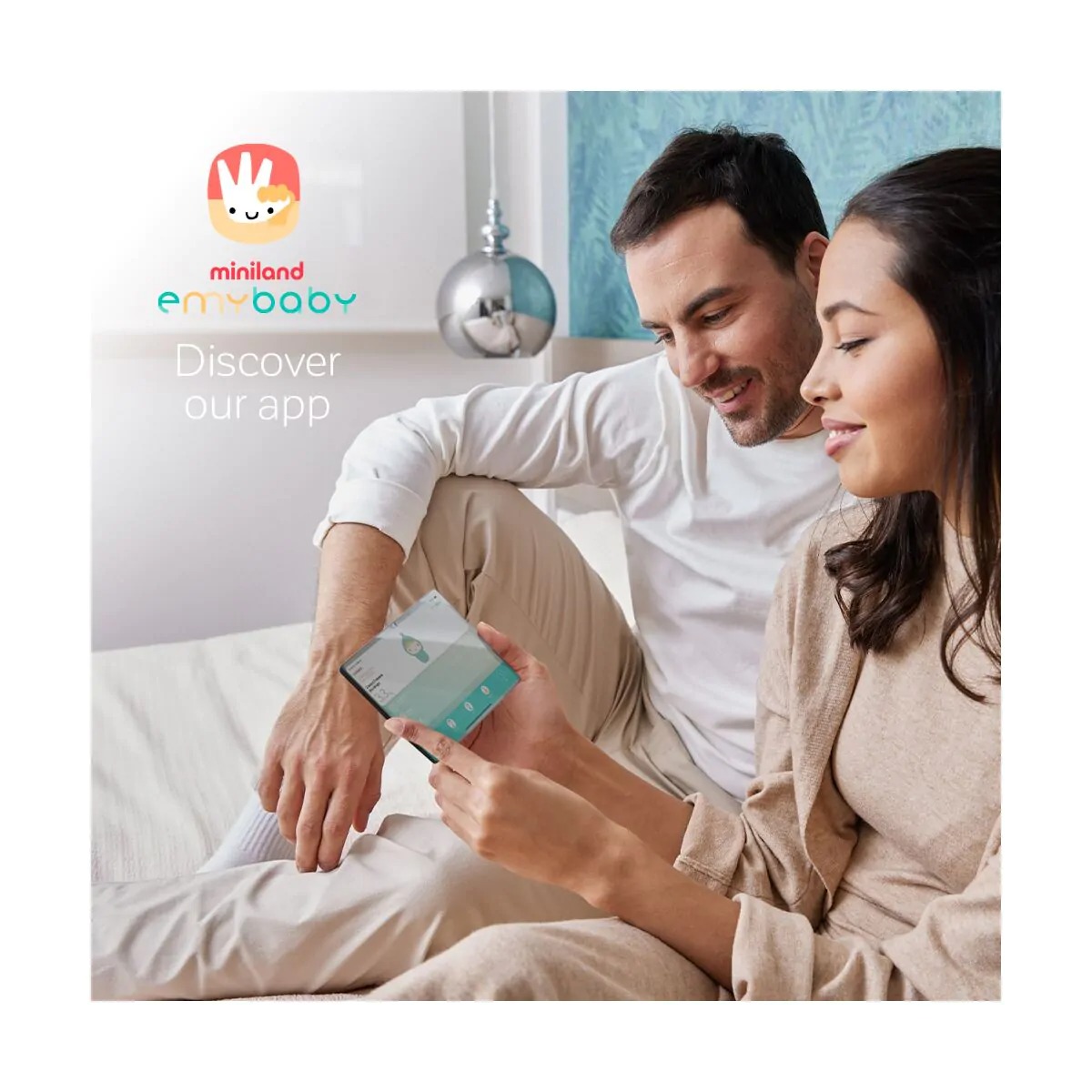 Termometru multifungtional digital infraroșu fără contact pentru bebeluși Miniland Thermoadvanced Ph