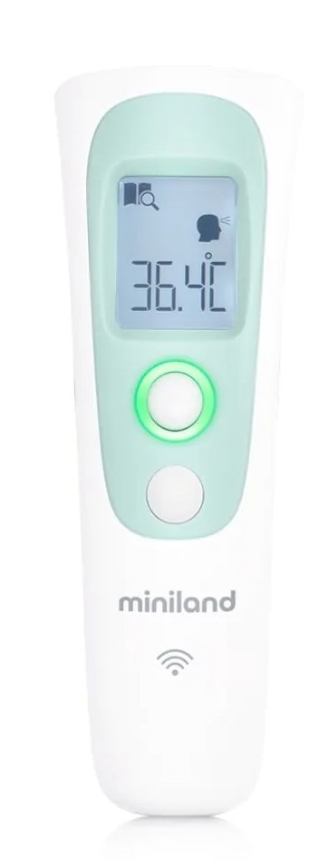 Termometru multifungtional digital infraroșu fără contact pentru bebeluși Miniland Thermoadvanced Ph