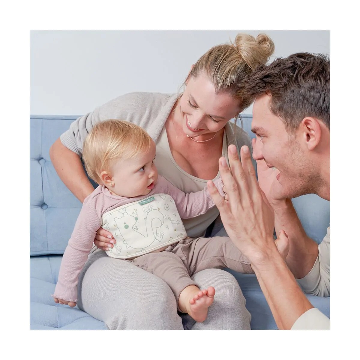 Centură/fasa termică anticolici Miniland cu semințe naturale, husă din bumbac organic 100%