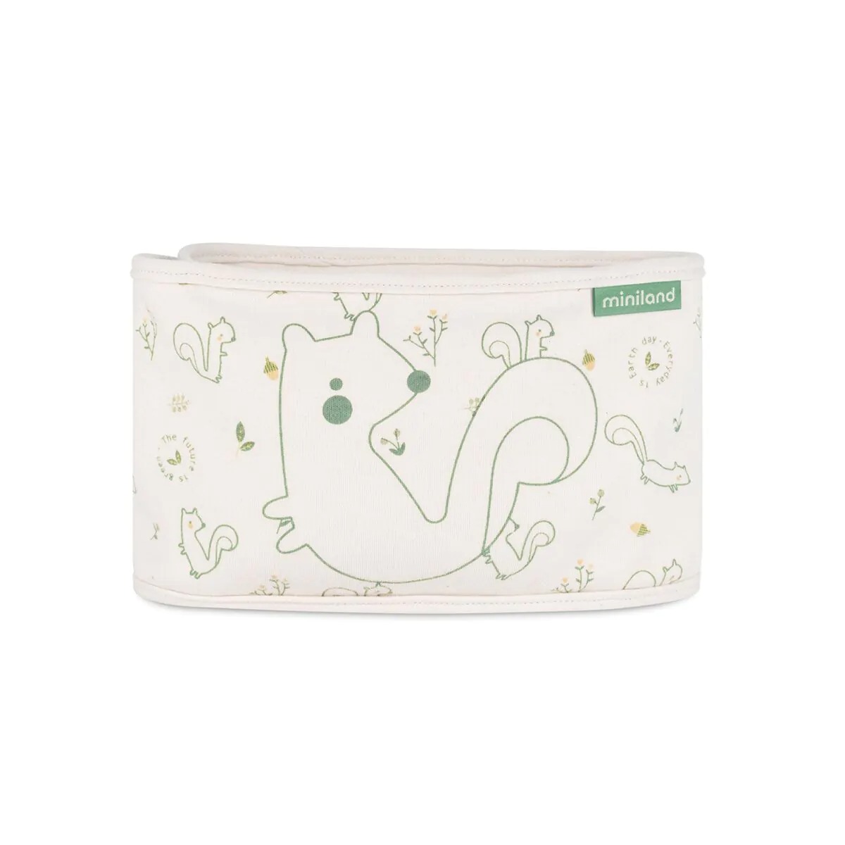 Centură/fasa termică anticolici Miniland cu semințe naturale, husă din bumbac organic 100%