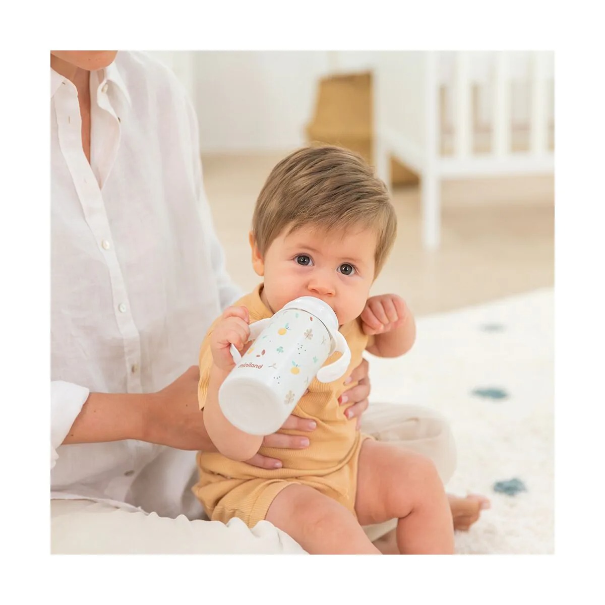 Sticlă termică/biberon cu tetină 240 ml Miniland Thermobaby Valencia