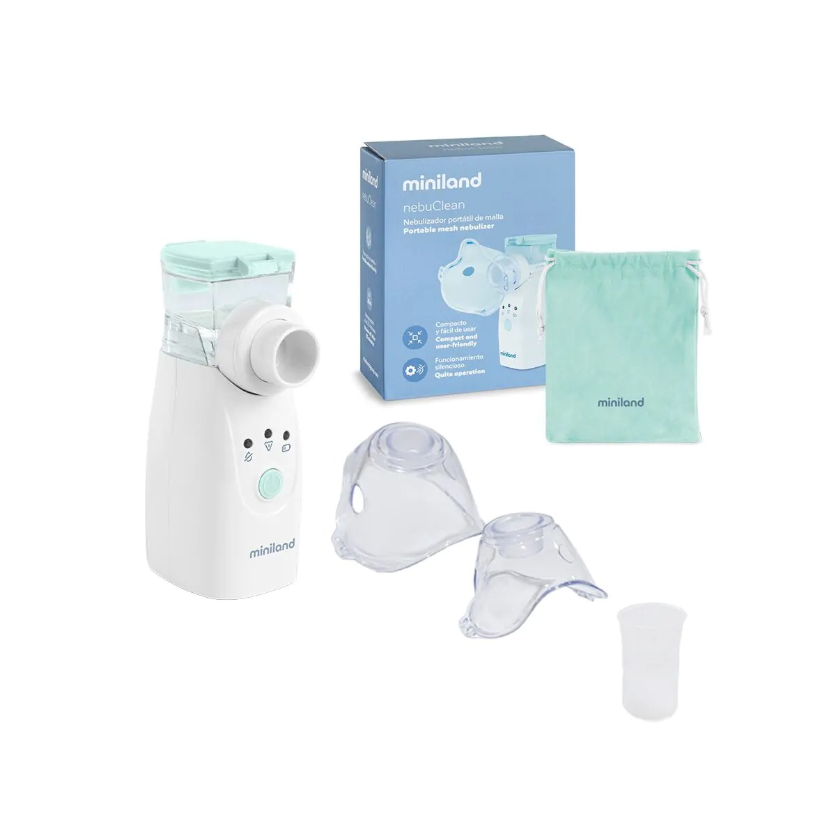 Nebulizator portabil copii și adulți Miniland Nebuclean