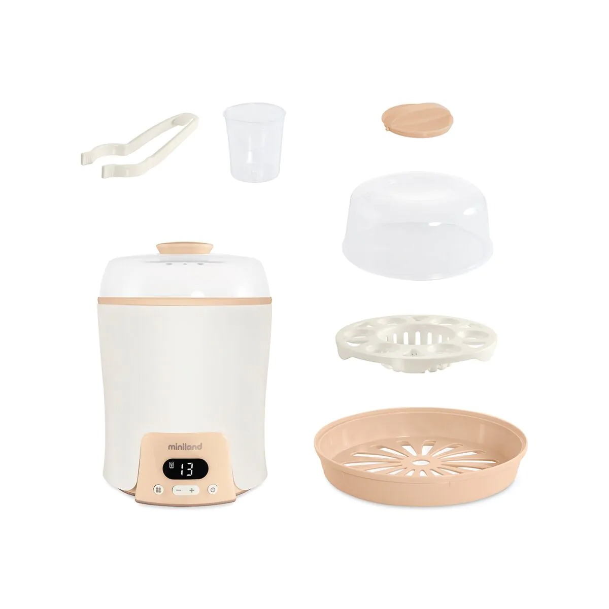 Aparat multifuncțional 6‑în‑1 pentru biberon, sterilizare și gătit Miniland Super 6