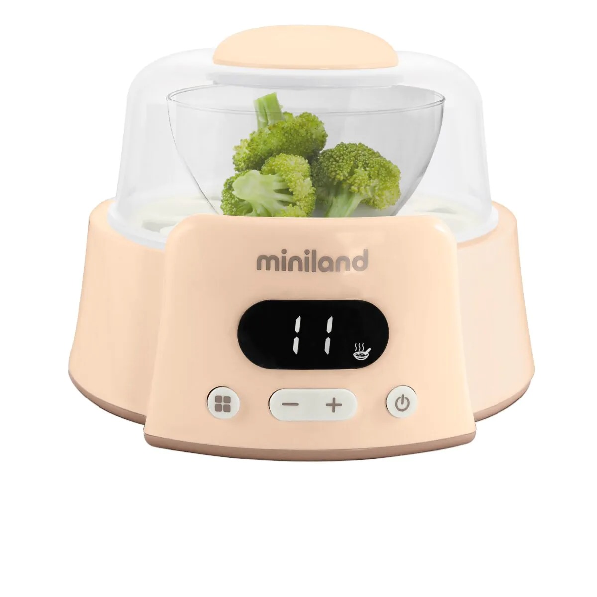 Aparat multifuncțional 6‑în‑1 pentru biberon, sterilizare și gătit Miniland Super 6