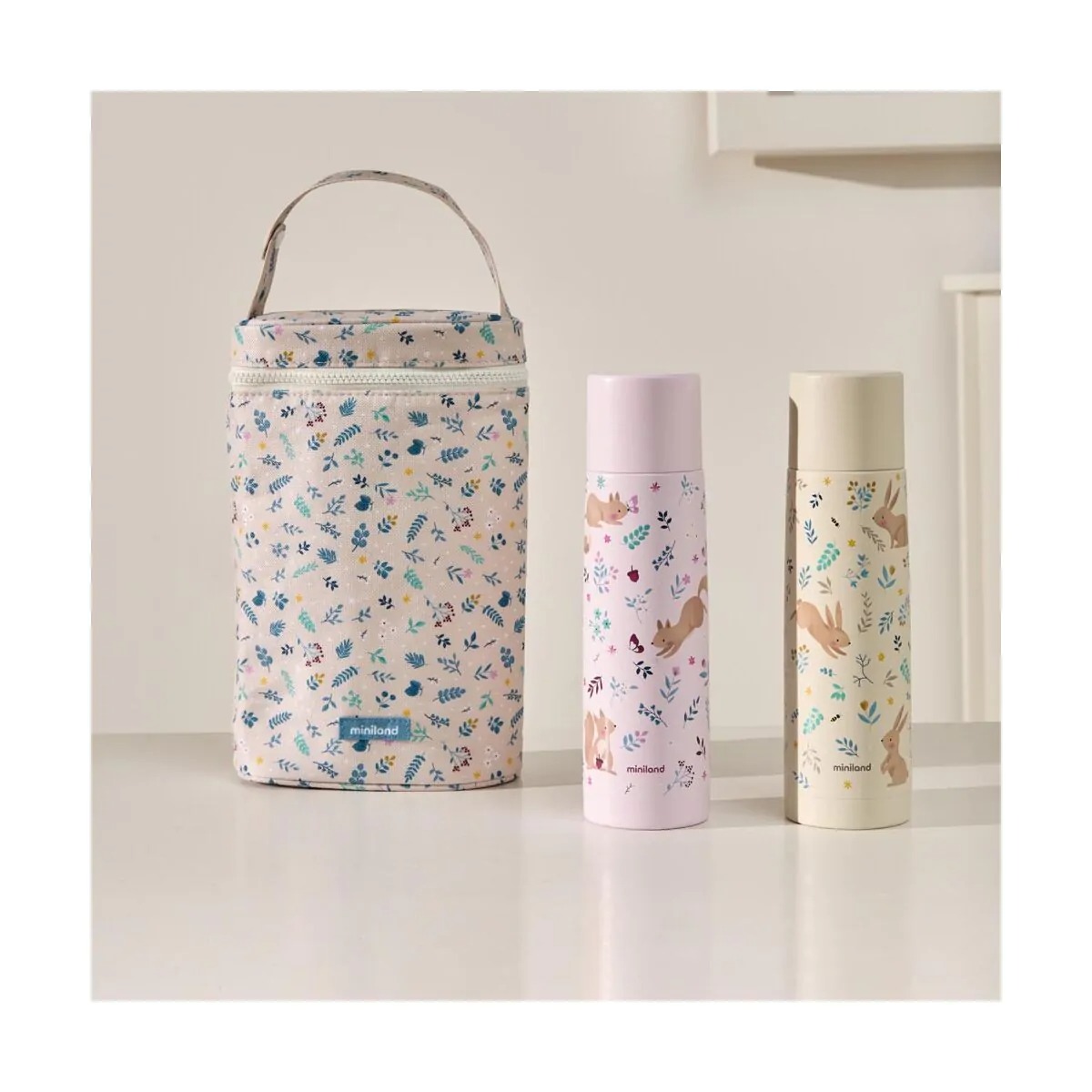 Geantă izotermă dublă pentru termosuri și biberoane Miniland Thermibag Dreamland
