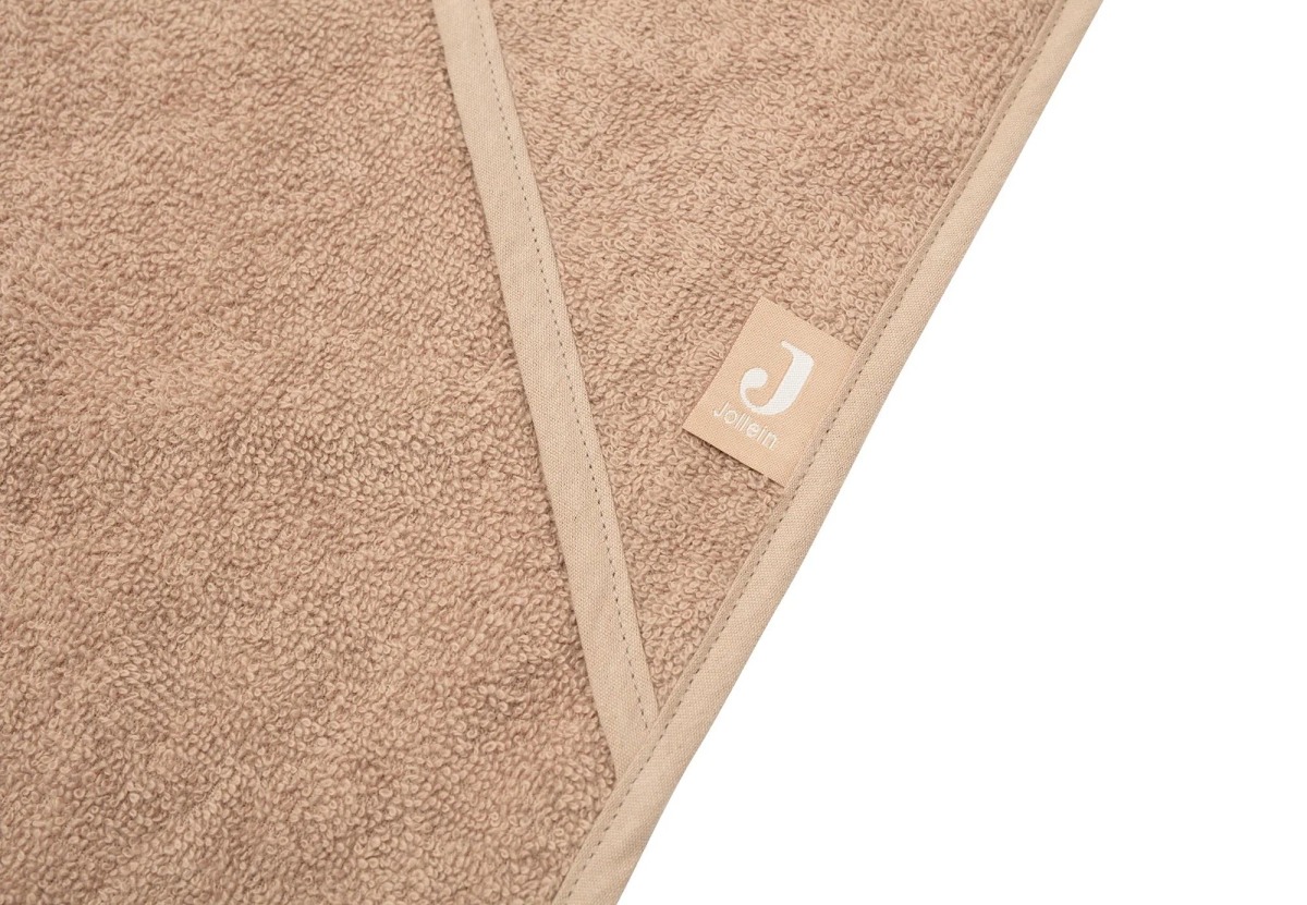 Prosop de baie cu gluga Jollein 75x75cm Biscuit 3