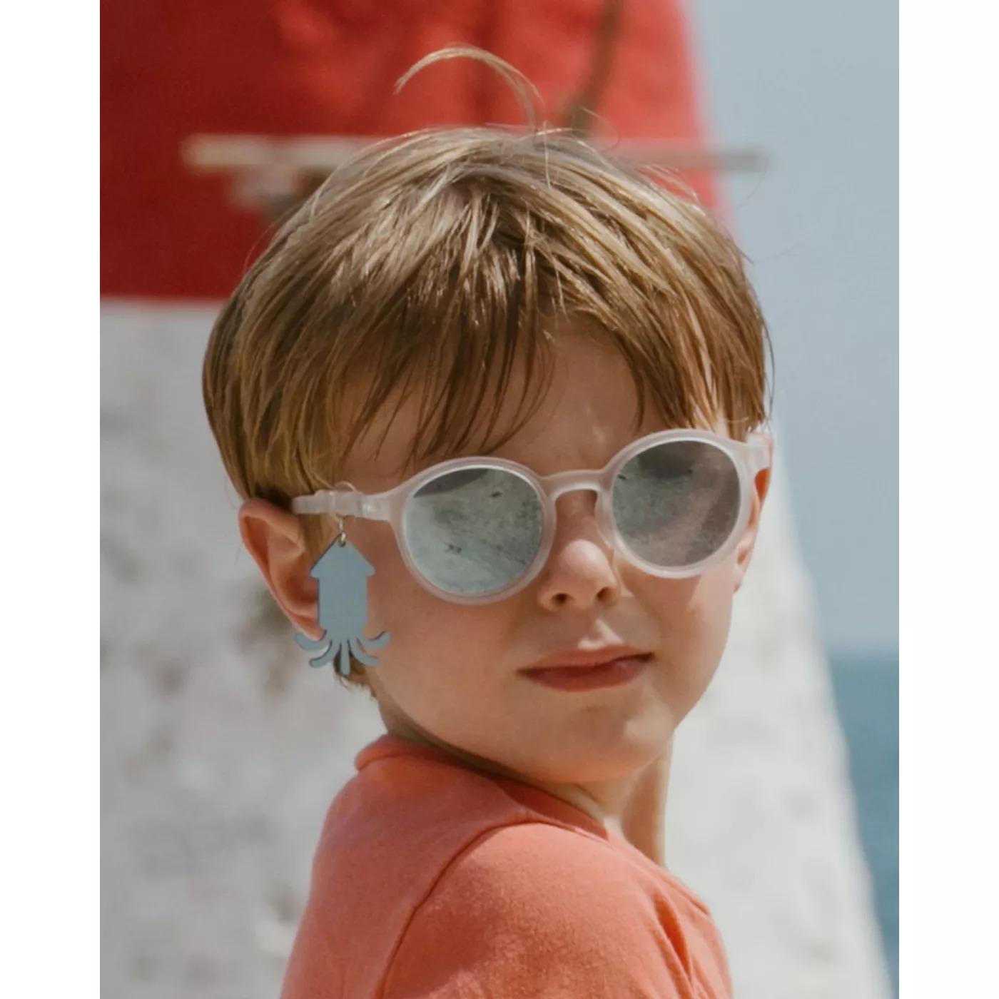 Ochelari de soare cu lentile polarizate - 5-12 ani - Classic Olivio - Jellyfish White - Olivio&Co