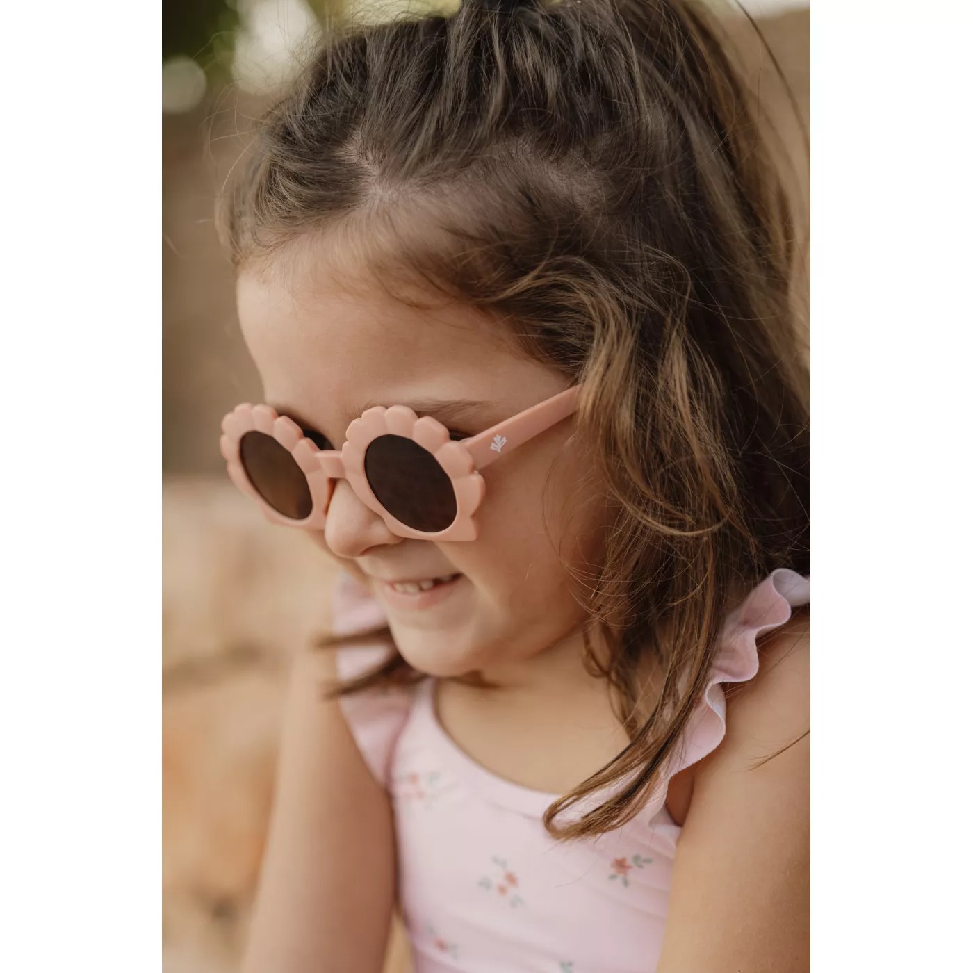 Детские солнцезащитные очки с защитой UV400 Shell Pink - Little Dutch