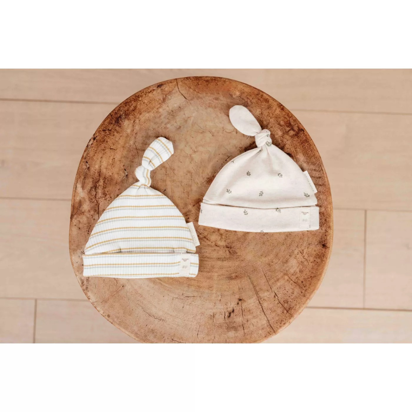 Caciulita din bumbac organic pentru bebelusi - Little Farm - Green Leaves - Little Dutch - 3/6luni M