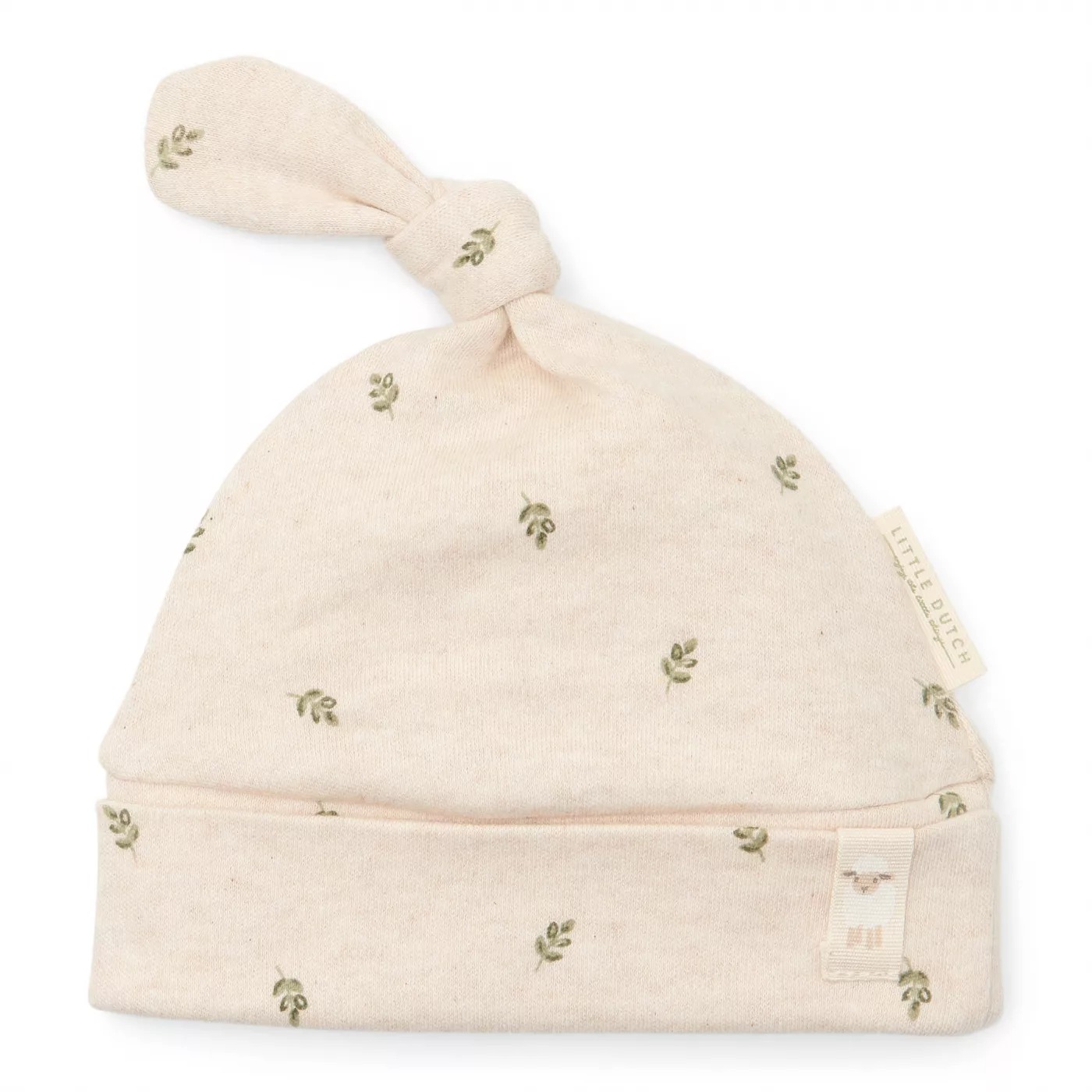 Caciulita din bumbac organic pentru bebelusi - Little Farm - Green Leaves - Little Dutch - 3/6luni M