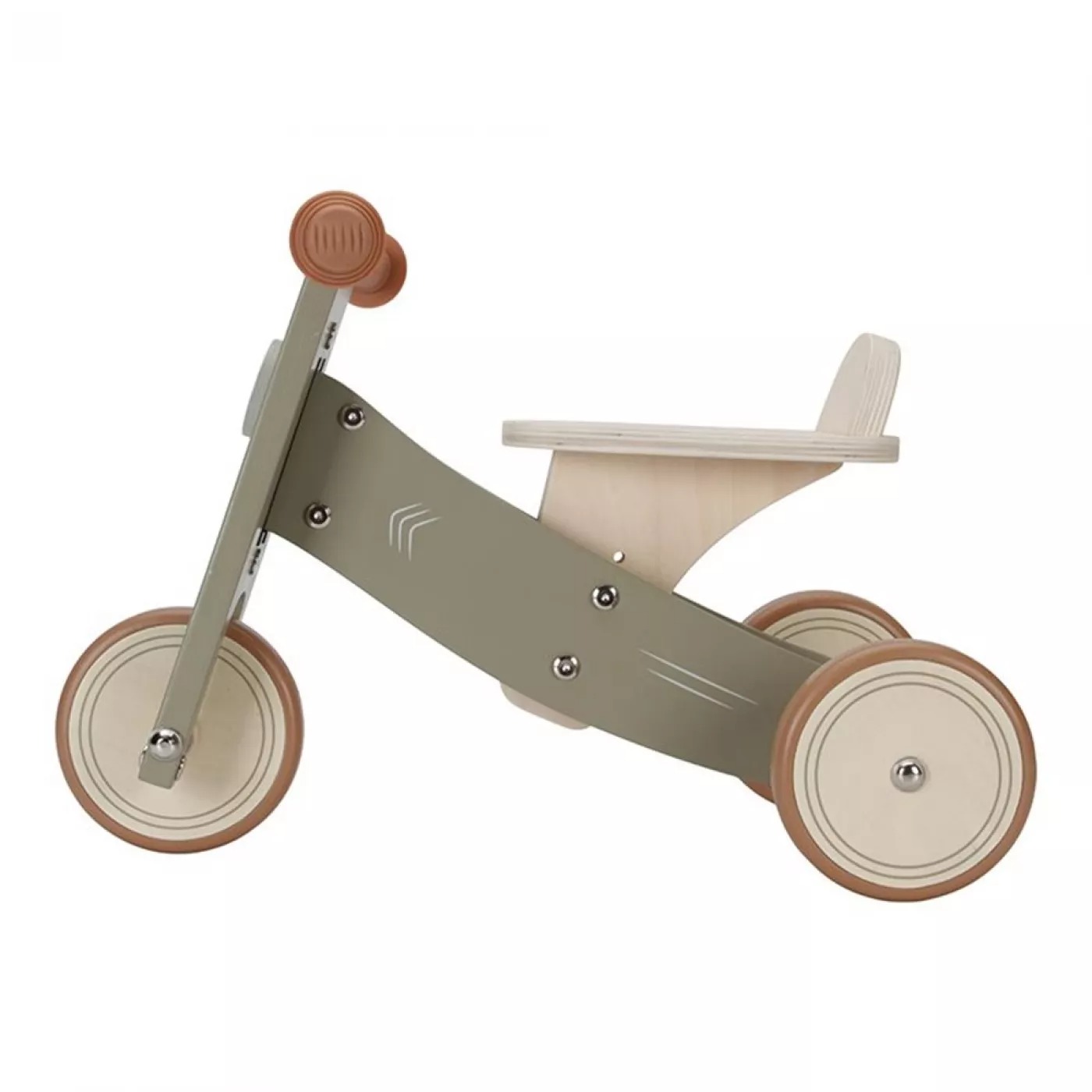 Tricicleta din lemn FSC - Olive - Little Dutch 4